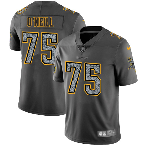Minnesota Vikings #75 Limited Brian O Neill Gray Static Nike NFL Men Jersey Vapor Untouchable